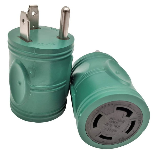 Parkworld 67867 NEMA TT30P to L1430R 1Piece Adapter, RV 30A TT30