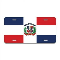 Dominican Flag Aluminum License Plate