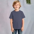 thumbnail image 2 of CPNG Boys Girls Daily Casual T Shirt Comfortable Stylish Solid Color Summer Crewneck Short Sleeves T Shirt(Dark Gray,9-10 Years), 2 of 8