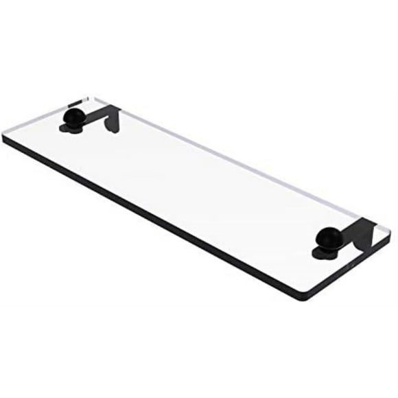16 Inch Glass Vanity Shelf with Beveled Edges - RC-1/16-BKM