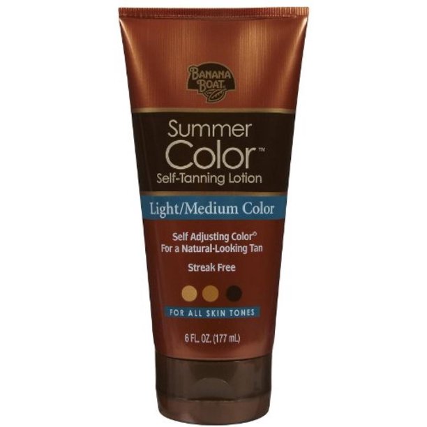 Banana Boat, Summer Color SelfTanning Lotion, Light/Medium Color, for