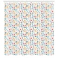 thumbnail image 3 of Colorful Shower Curtain, Pattern with Long and Short Socks Stripes Dotted Flower Motifs Doodle Stockings, Fabric Bathroom Set with Hooks, 69W X 84L Inches Extra Long, Multicolor, by Ambesonne, 3 of 3