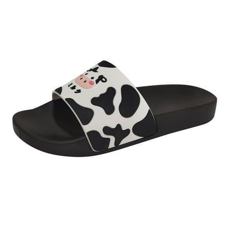 

Qufokar Wide Calf Boots Women Plus Size Wooden for Women Sandals Women Slippers Thick Sole Slippers Home Slippers Outdoor Cute Cow Pattern Beach Bathroom Slippers Fashion Casual Home Sandals Slippers