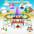 thumbnail image 6 of LINXUXIE 113 PCS Train Tracks Set, Locomotive Train Toys with Bridge Road and Sign, Birthday Gifts for 3-5 5-8 Year Old, 6 of 9