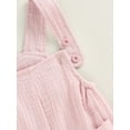 thumbnail image 6 of Baby Toddler Boy Girl Summer Suspenders Jumpsuit 6 12 18 24 Months Solid Color Sleeveless Romper with Pockets for Newborn Infant, 6 of 9