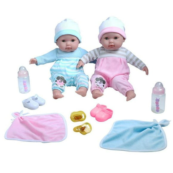 TWINS 15 in. Soft Body Baby Doll for Open & Close Eyes