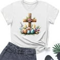 thumbnail image 4 of Tnhcen Women's Summer New Arrival Easter Cute Print Round Neck Short Sleeve Tops – Plus Size Friendly Basic Shirts S-3XL Breathable Polyester Tops, 4 of 4