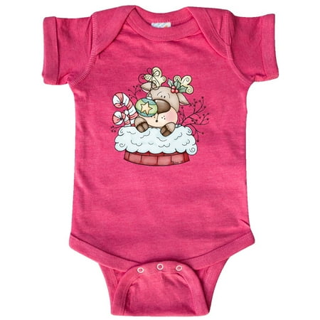

Inktastic Christmas Chimney Reindeer Gift Baby Boy or Baby Girl Bodysuit