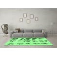 thumbnail image 3 of Ahgly Company Indoor Round Abstract Emerald Green Modern Area Rugs, 7' Round, 3 of 4