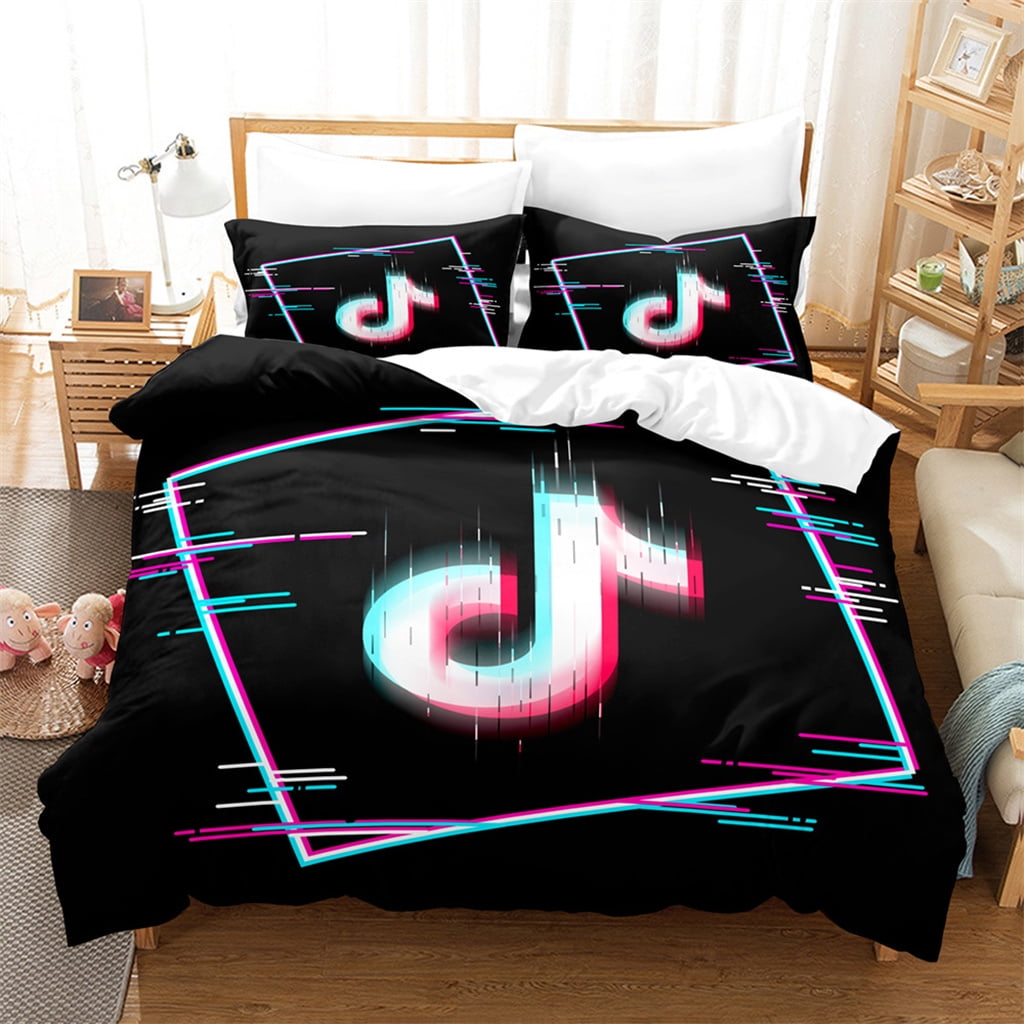 3D Cute Bed Comforter Sets Twin Full Queen King Size Lightweight Duvet Bedding Sets 3PCS Duvet