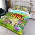 thumbnail image 3 of best fiends Themed Bed Sheet Set Three Piece Set 36x75 In ches Comfortable And Skin Friendly Unique Design Creating A Star Studded Night Home Gifts For Family Friends fans, 3 of 6