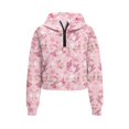 thumbnail image 4 of Chririnla Cartoon Axolotl Cherry Blossom Girls Half Zipper Sweatshirts Girl Half Zipper Sweatshirt with Pocket Casual Pullover Athletic Zip Up Lightweight Sweatshirt Size 7-8, 4 of 7