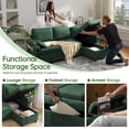 thumbnail image 5 of Convertible Sofa Bed Sleeper Pull Out Sectional Couch with Storage, L Shaped Couch Bed for Living Room,Apartment,Small Space - Green, 5 of 8