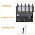 thumbnail image 4 of Lámpara De Pared De 8W, Aplique De Pared De Luz Blanca Cálida, Carcasa Negra, Ac85-265V, Ip65, Resistente Al Agua, Aplique De Pared Para Tienda De Restaurante En Casa matsuzay HA017460-00, 4 of 7