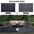 thumbnail image 3 of Alfombra de exterior Smiry, 183 x 274 cm, impermeable, reversible, gris, 3 of 8