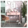 thumbnail image 2 of Home Office Desk with Drawers, Modern Writing Computer Desk for Bedroom, Small Pink Makeup Vanity Table for Girls, Study Table for Home Office, 2 of 2