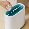 thumbnail image 4 of Push Top Bathroom Storage Bucket Garbage Can for Tight Space for Home and Office Control, 4 of 8