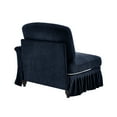 thumbnail image 3 of Newest 2-in-1 Style Chenille Sofa, Blue Single Seater,Removable Ruffle Skirt, Includes 1 Movable Pillow, 38.2" Compact Design, 3 of 9