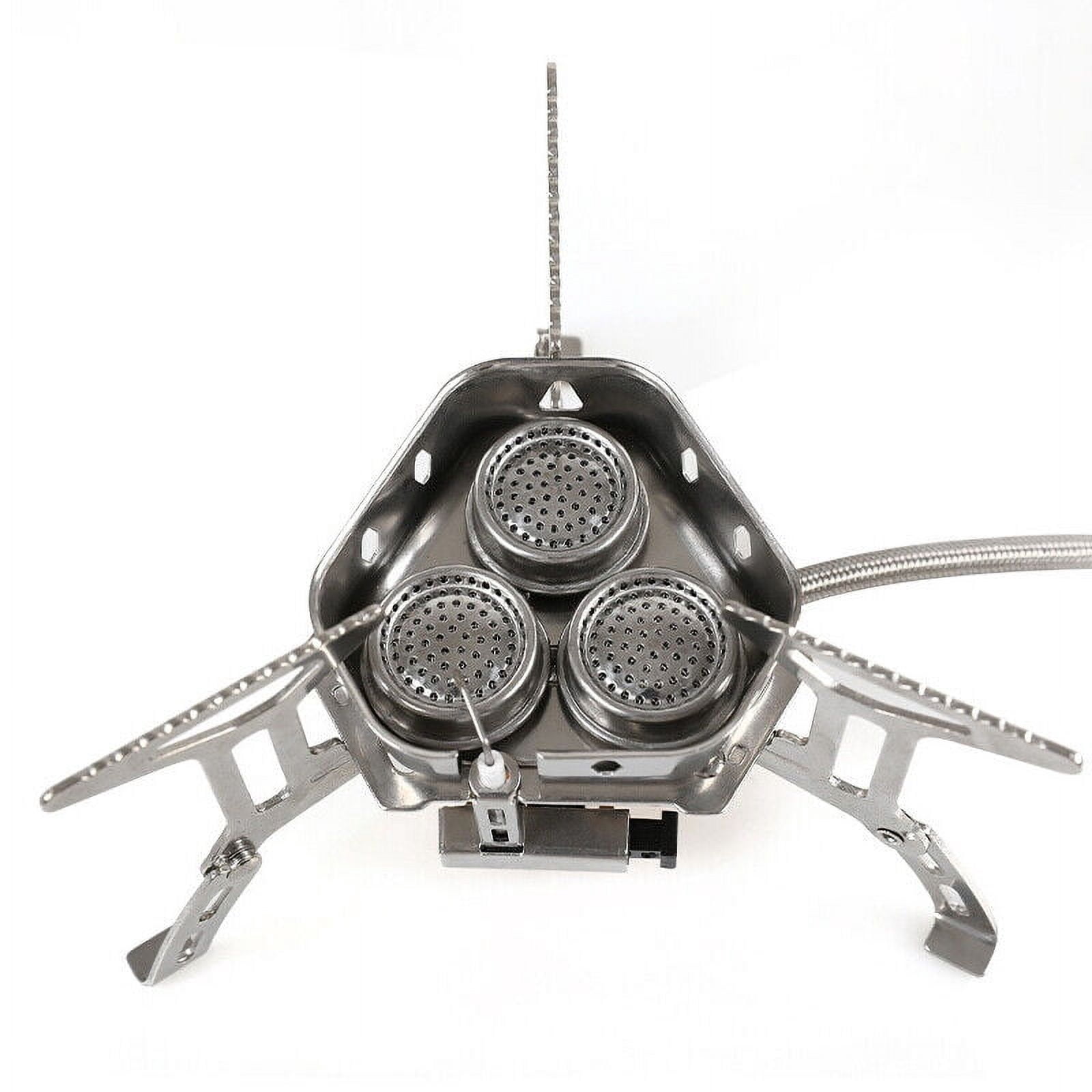 WEISIPU Portable Gas Camping Stove, 9800W Power Mini Lightweight Folding Temperature Control 3-Burner Stove for Outdoor Cooking Hiking Picnic