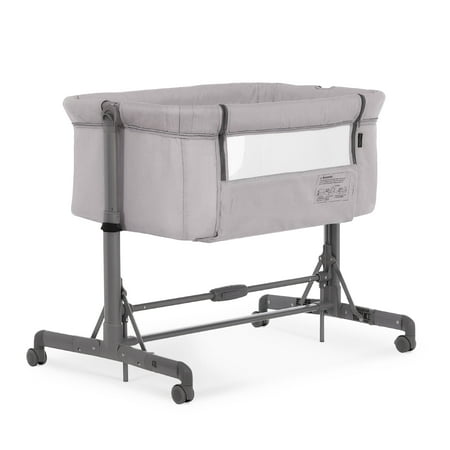 UPC: 0811048038760 | Dream On Me Zimal Bassinet Bedside Sleeper Grey Breathable Panel Lightweight JPMA Certified