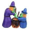 thumbnail image 3 of Halloween Inflatable Witch Cauldron Desktop Ornament Polyester Material Metal Frame Creepy Festive Design Easy Inflate Durable for Party Home Display Holiday Decoration, 3 of 8