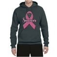 thumbnail image 2 of Wild Bobby Pink I'm A Breast Cancer Survivor Breast Cancer Awareness Unisex Hoodie Sweatshirt, Charcoal, Large, 2 of 6