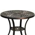 thumbnail image 7 of Uforic 3 Piece Outdoor Patio Furniture Patio Dining Sets, Cast Aluminum Patio Bistro Set of 2 Chairs, 30.7 Inches Round Table with Umbrella Hole, 7 of 7