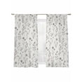 thumbnail image 7 of Gray Flowers Sheer Curtains 63 Inch Length 2 Panels Set, Spring Summer Farmhouse Botanical Voile Window Treatment Rod Pocket Curtains Sheers Drapes for Bedroom/Living Room/Kitchen 52x"63"x2, 7 of 7