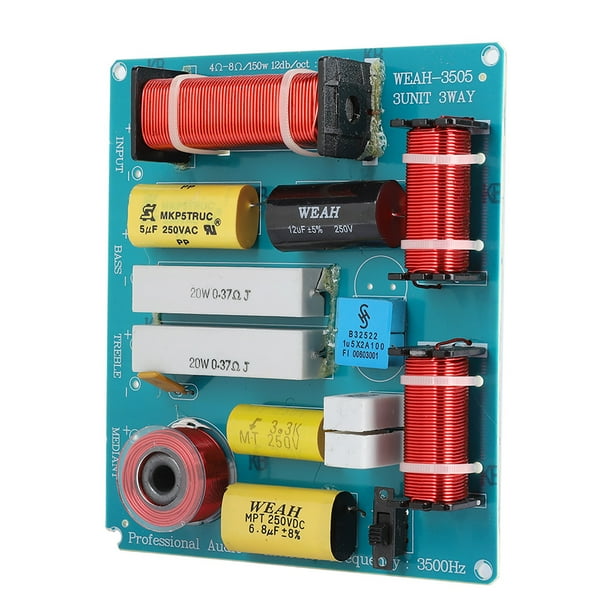 3-Way Speaker Crossover Network - 300W Audio Frequency Divider for
