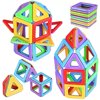 Joy Mags Magnetic Blocks Solid Color Building Tiles Construction Stacking Toys Set (88 Pieces)