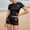 Black, variant on Laipiong 2 Piece Shorts Sets for Women Summer Fashion Sleeveless Cropped Tank Top with Heart Cutout Detail Casual Solid Outfits short sets for women 2026
