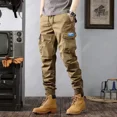 thumbnail image 5 of Pantalones de hombre de trekking ajustados para pesca, pantalones cargo para hombre, senderismo, exterior, otoño, algodón de alta calidad, sueltos, estilo coreano, largos, 5 of 5