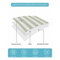 thumbnail image 5 of Quilts Twin Size Bedding Set, Sage Green Striped Lightweight Quilted Comforter, Modern Farmhouse Sage Green White Stripes Soft Bedspread Coverlet with Pillow Covers for All Season, 68" x 86", 5 of 7