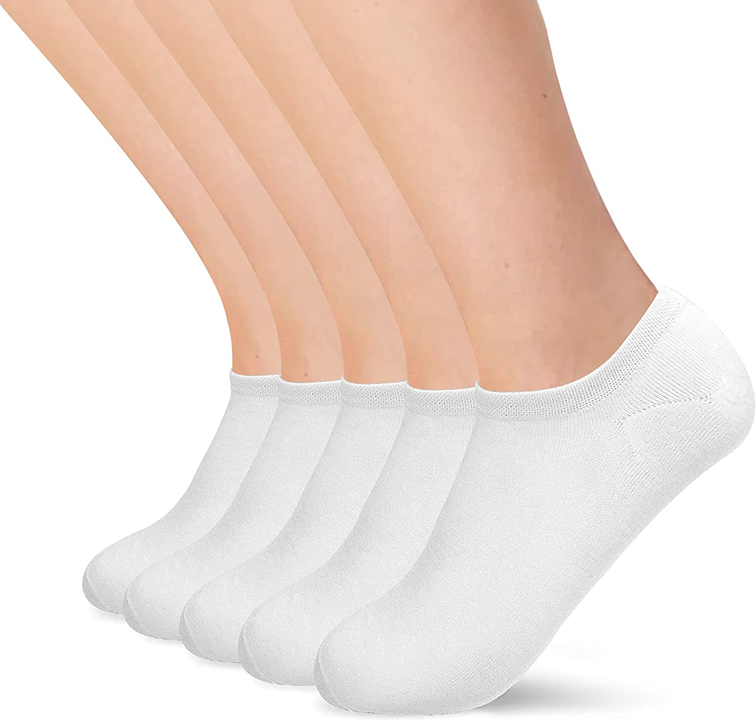 6 Pairs Bamboo Fabric Breathable No Show Socks Low Cut 