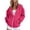 Hot Pink, variant on hotojiny Sweatshirt for Women Fall Zip up Hoodies Lightweight Ruffle Long Sleeve Workout Jackets Fashion Clothing