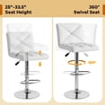 thumbnail image 2 of Gymax 4 PCS Bar Stools PU Leather Swivel Bar Chairs Height Adjustable Upholstered Barstools White, 2 of 4
