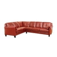 thumbnail image 2 of Leatherette Sectional Sofa in Mahogany Red Finish, 2 of 5