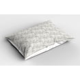 thumbnail image 2 of Ambesonne Gardening Pillow Sham 2 Pack, Soft Shabby Poppy Blooms, 26"x20", Eggshell and Sage Green, 2 of 3