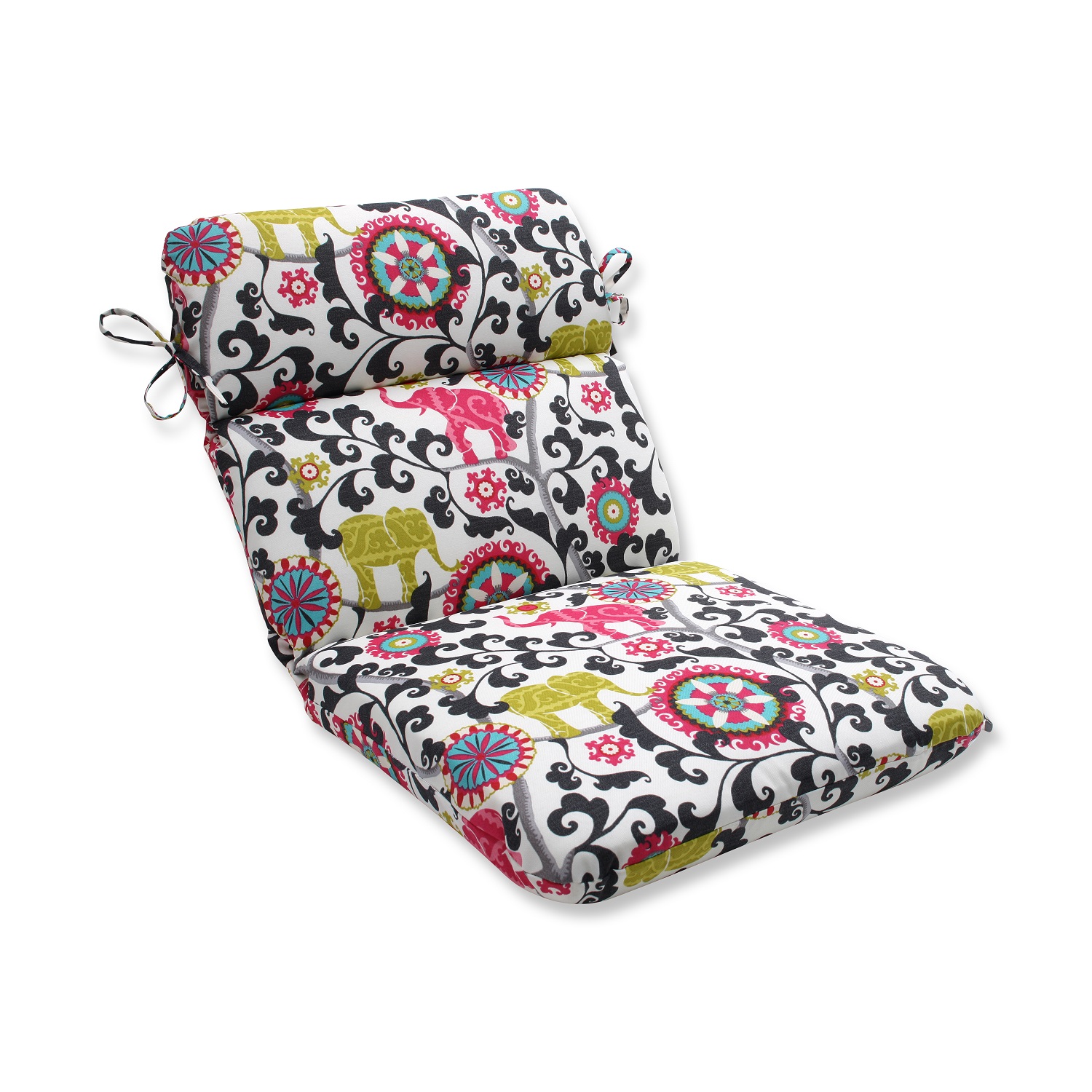 40 5 Pink And Black Elephant Dreams Outdoor Patio Chair Cushion Walmart Com Walmart Com