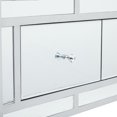 thumbnail image 6 of DecMode Velvet Mirrored 3 Drawer Storage Bench with Upholstered Seat, Gray, 6 of 16