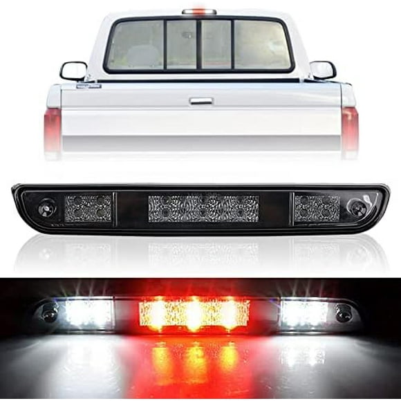 3rd Brake Light for 1992 1993 1994 1995 1996 1997 Ford F150 F250 F350 Third Brake Light LED Bronco Tail Light Cargo Light Cab Lamp Assembly-Smoke Lens black, transparent 92-97 black, transparent