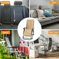 thumbnail image 5 of Eurhowing 19"×48"x3" Thick Rocking Chair Cushion, Double-Sided Recliner Chair Pad with Secure Ties, Foldable Lounge Chaise Cushion for Home, Beige, 5 of 9