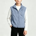 thumbnail image 2 of Swuxness Toddler Zip-Up Fall Jackets Sleeveless Pockets Casual Short Windbreaker Coat, 2 of 5