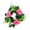 Pink, variant on Candle Ring Rose Floral 4 Inch Artificial Silk Flower Wreath for Table Centerpiece Valentine Wedding Party Romantic Decoration Pink