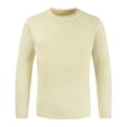 thumbnail image 2 of Gibobby Suéter ligero hombre Suéter de manga larga algodón con cuello redondo para hombre, invierno(Beige,Extra Grande), 2 of 3