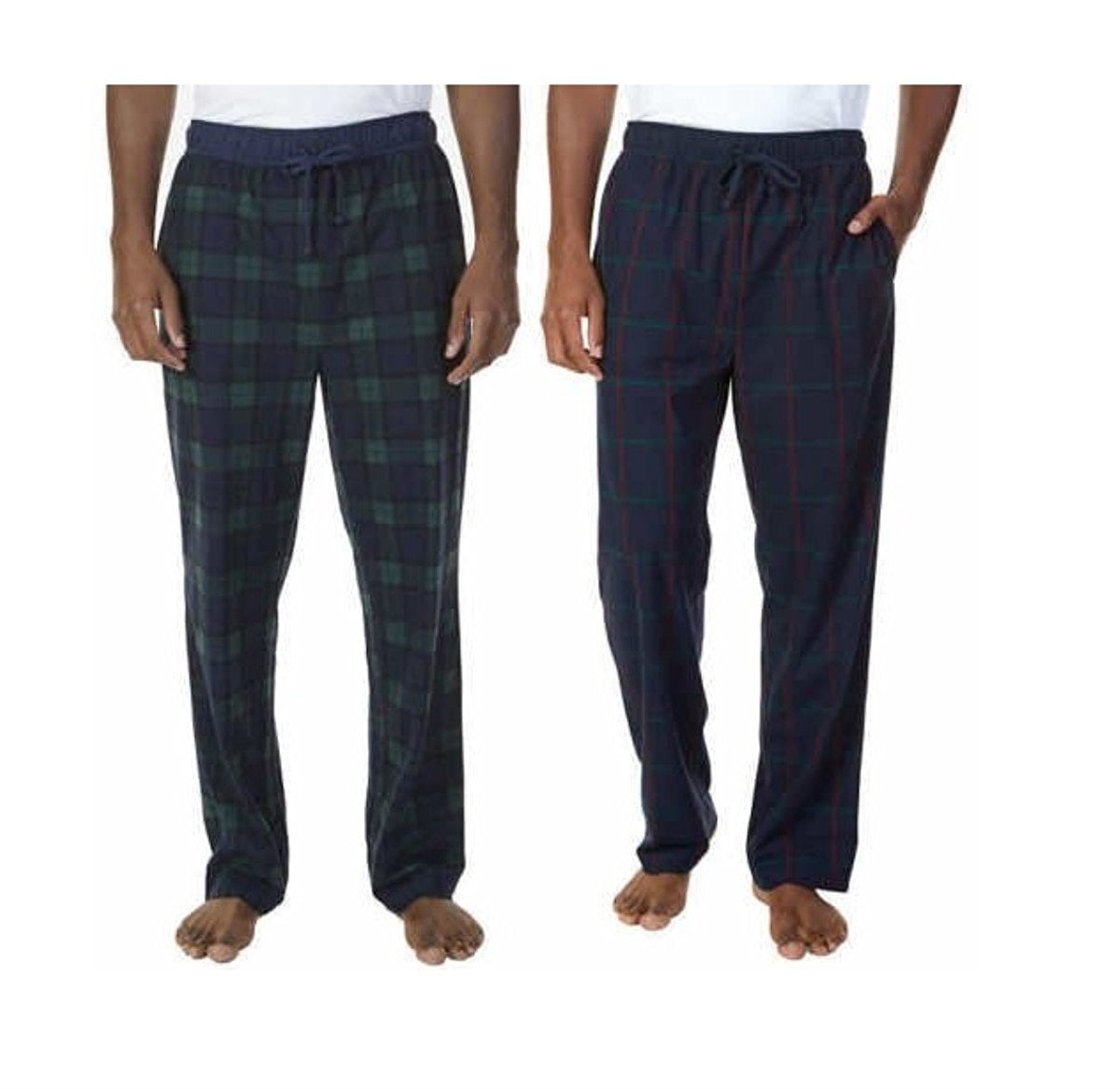 Nautica Mens 2 Pack Fleece Sleepwear Pants (Navy (4NV), Large