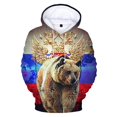 thumbnail image 5 of Sudadera con capucha con estampado 3D de la bandera rusa del oso de Rusia 2023, sudaderas casuales de moda para hombre, sudaderas con capucha de gran tamaño de estilo Harajuku, 5 of 5