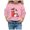 Pink, variant on Girls Sweatshirt Kids Christmas Snowflake Hoodless Long Sleeve Pullover Blue 5-6 Years