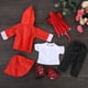 thumbnail image 4 of Ropa para muñecas NikouMX 6 piezas impermeable sombrero camiseta pantalones zapatos 18 pulgadas, 4 of 8