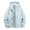 Light Blue hooded hiking jacket women a1, variant on Women's Long Sleeve Jacket with Hood Trendy Solid Color Zip Up Outerwear Warm Lightweight Insulated Windbreaker Casual Fall Winter Clothes, Pink S